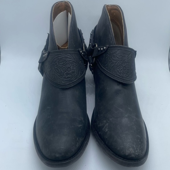 Matisse Danny Distressed Leather Western Removable Harness Cowgirl Bootie Size 9 - Picture 3 of 13